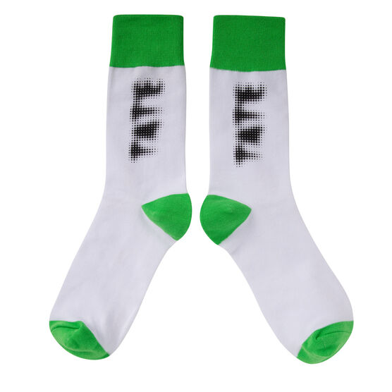 Tate green and white socks